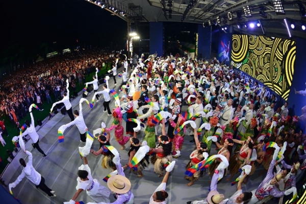 천안 흥타령춤 축제 2018년 개막식 장면