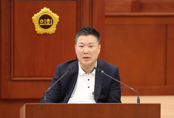 대전시의회 제276회 임시회 제3차 본회의서 5분발언을 하고 있는 황경아 의원